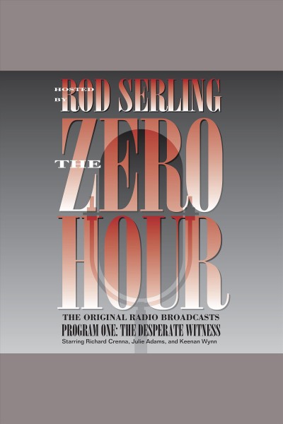 Zero hour. 1, Desperate witness [electronic resource].